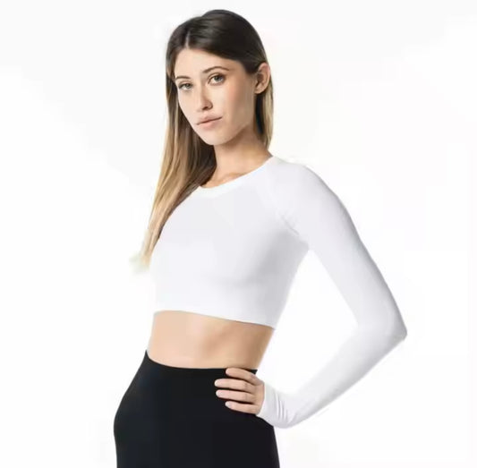Sleek Flex Long-Sleeve Crop Top