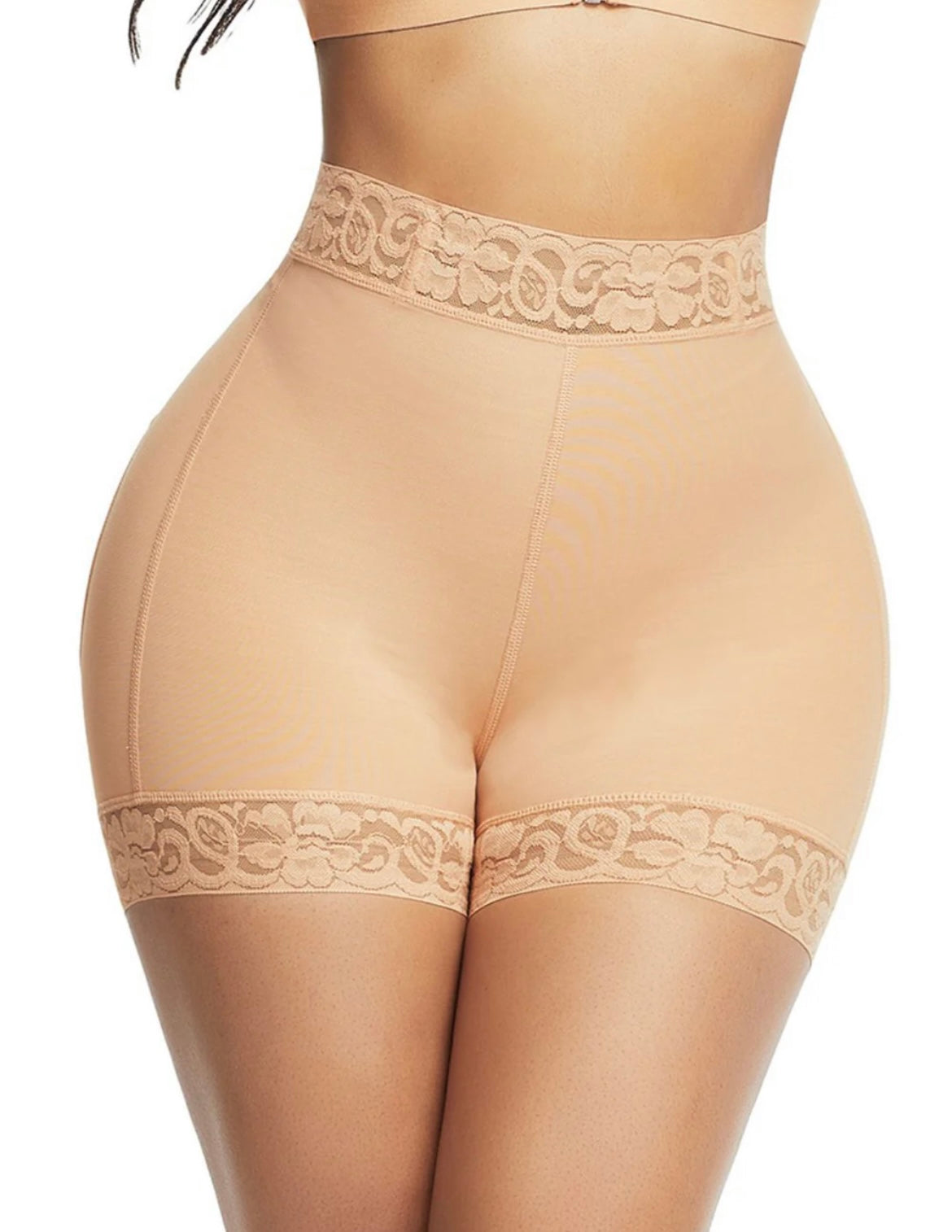 Seamless Lace-Trim Shaping Shorts