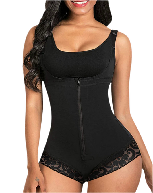 Front-Zip Sculpt Bodysuit