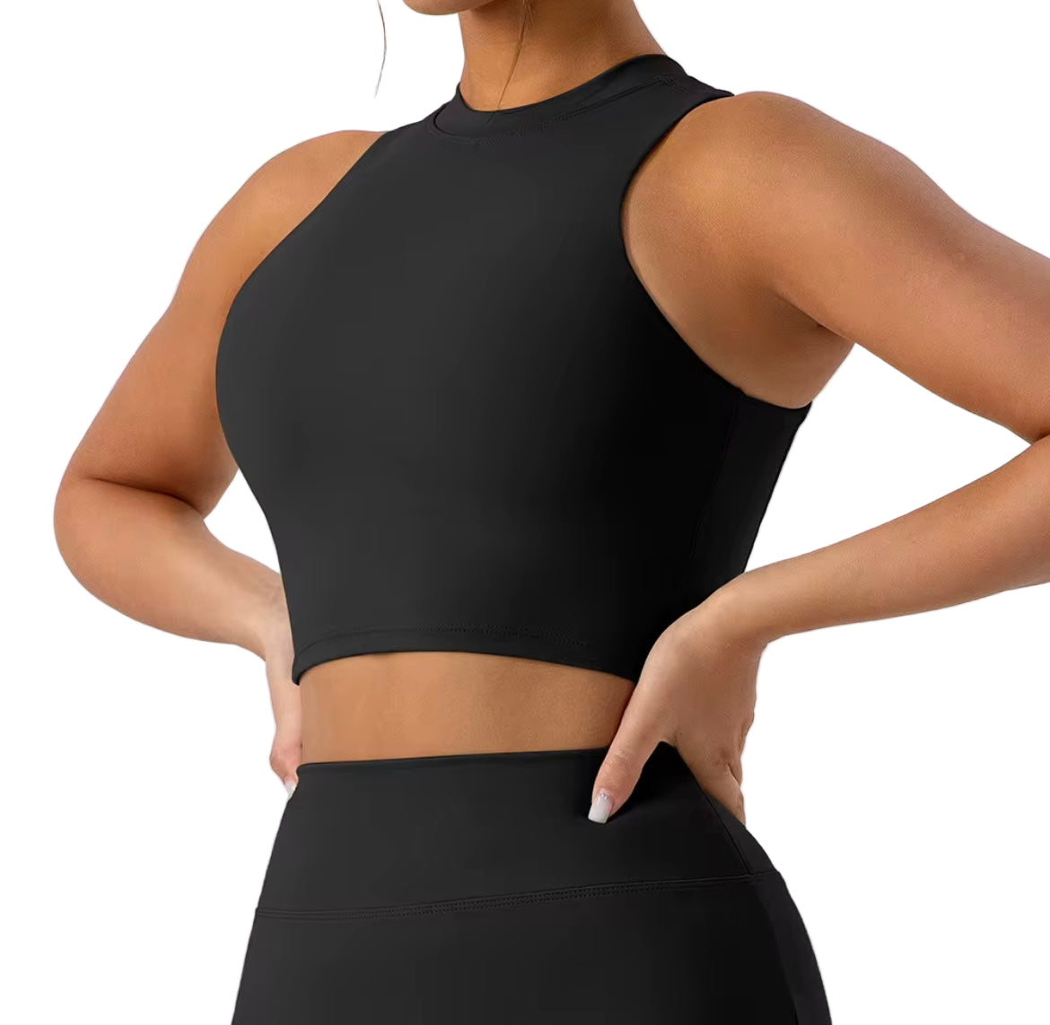 Sculpt High-Neck Crop
