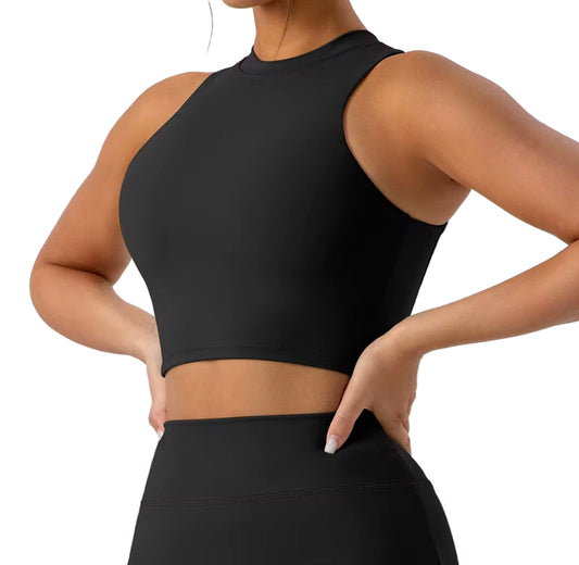 Sculpt High-Neck Crop