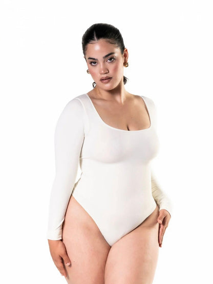 Sculpt Long-Sleeve Thong Bodysuit