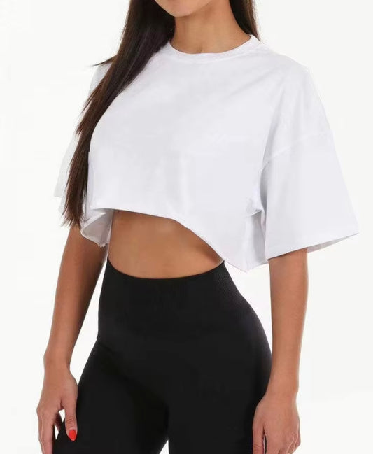 Oversized Cropped Training Tee