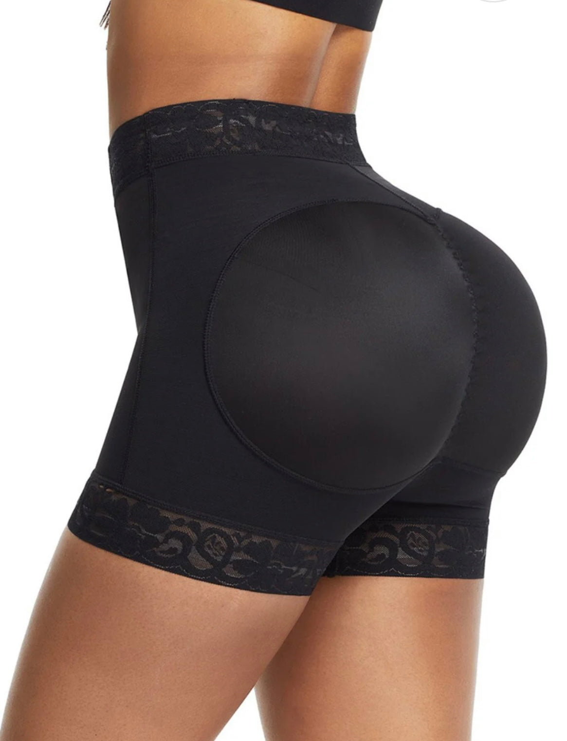Seamless Lace-Trim Shaping Shorts