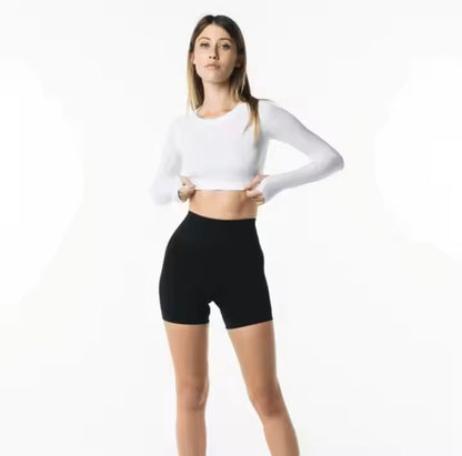 Sleek Flex Long-Sleeve Crop Top